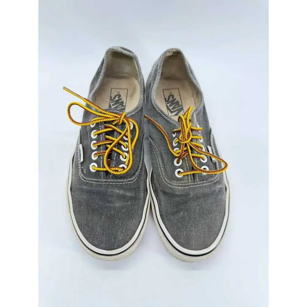 Vans Authentic Unisex Men’s 8 Women’s 9.5 Gray Canvas Low Top Skate Shoes